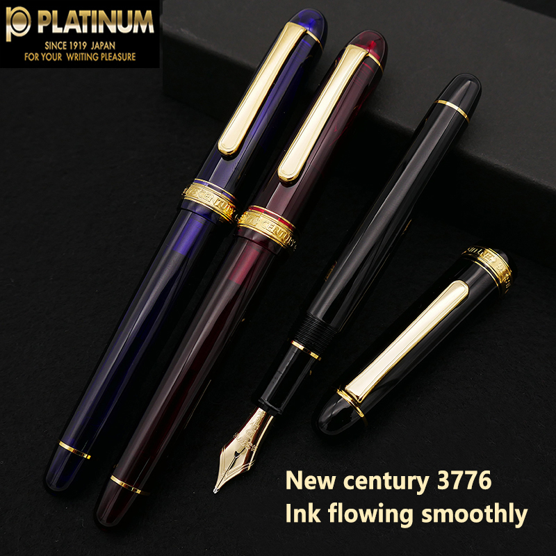 Gold 6138 - Platinum-14Kゴールドペン先インク万年筆、オフィスステーショナリー、筆記用スクールペン、オリジナル、 #3776